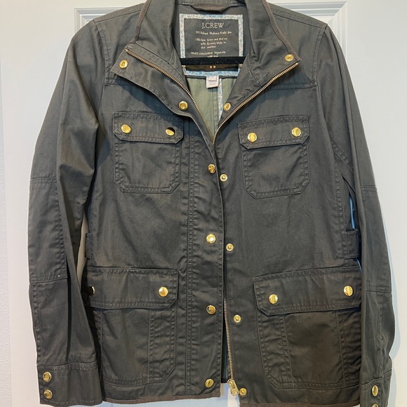 J. Crew Jackets & Blazers - NWT J. Crew Women's Dark Olive Jacket with Gold Trim and Snap Buttons size XS